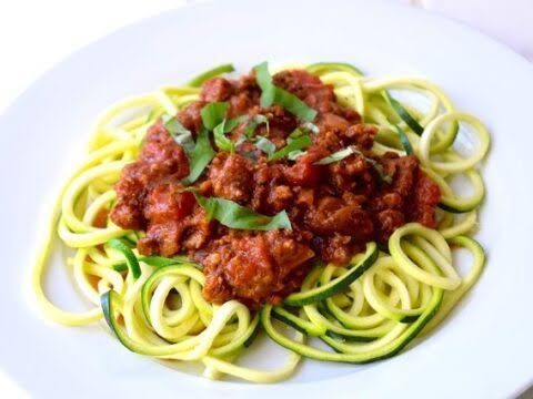 Zucchini Noodles with Meat Sauce